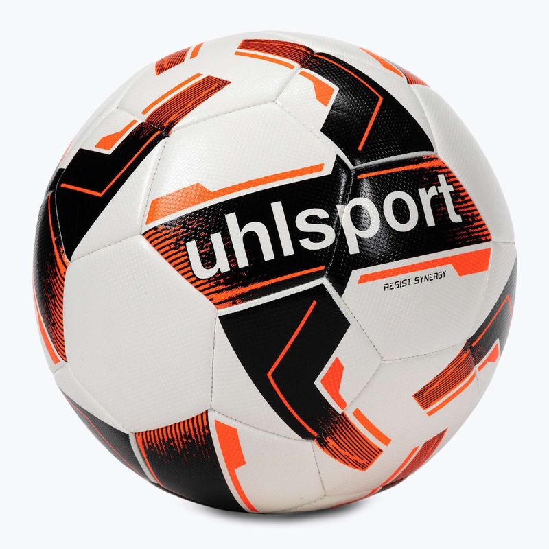 Uhlsport resistere Synergy calcio bianco / nero / neon arancione dimensioni 5 4