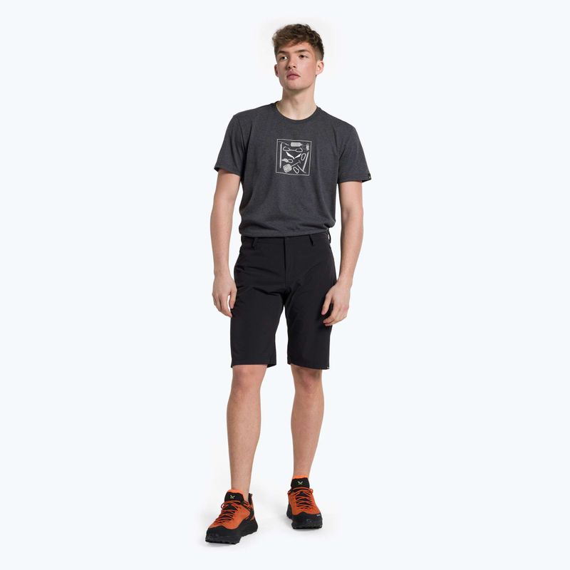 Pantaloncini da trekking Salewa Talveno DST da uomo, nero out 2