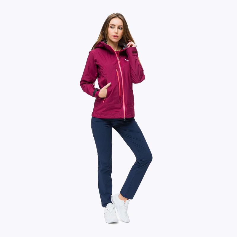 Giacca da pioggia Salewa da donna Sella Responsive rosso rodo 2