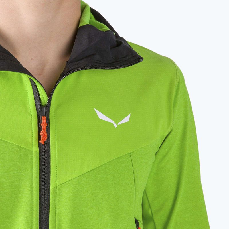 Felpa Salewa Agner Hybrid PL/DST FZ Hoody Uomo pale frog trekking 4