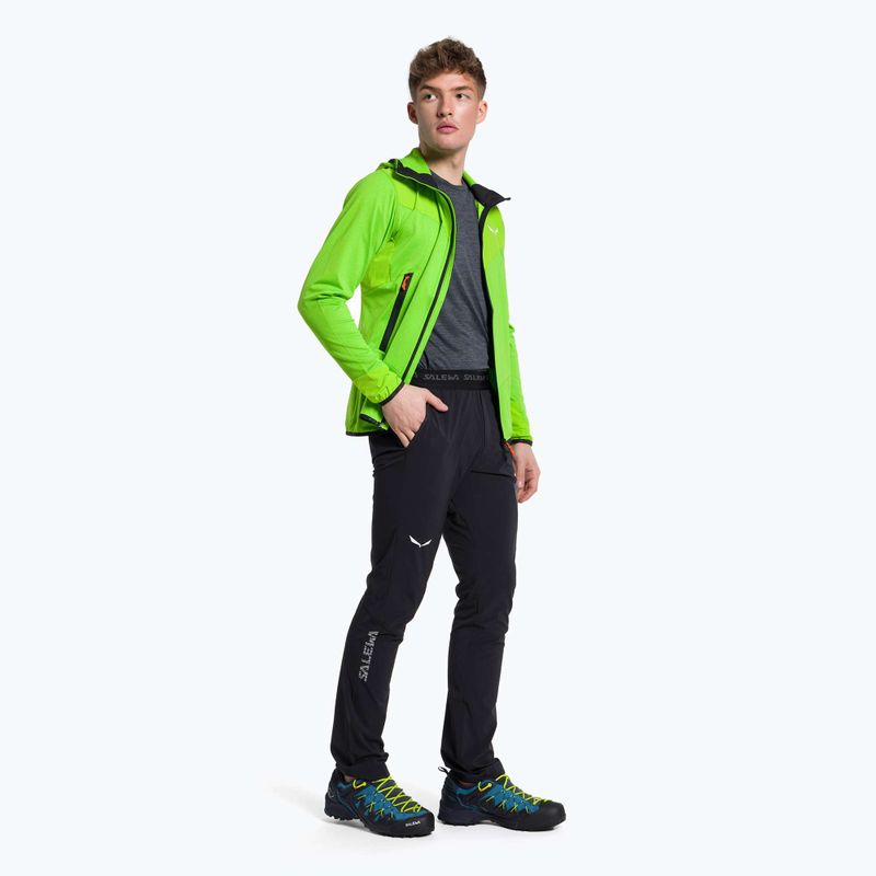 Felpa Salewa Agner Hybrid PL/DST FZ Hoody Uomo pale frog trekking 2