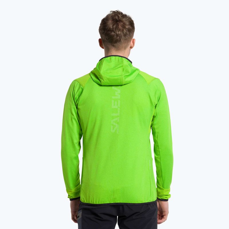 Felpa Salewa Agner Hybrid PL/DST FZ Hoody Uomo pale frog trekking 3