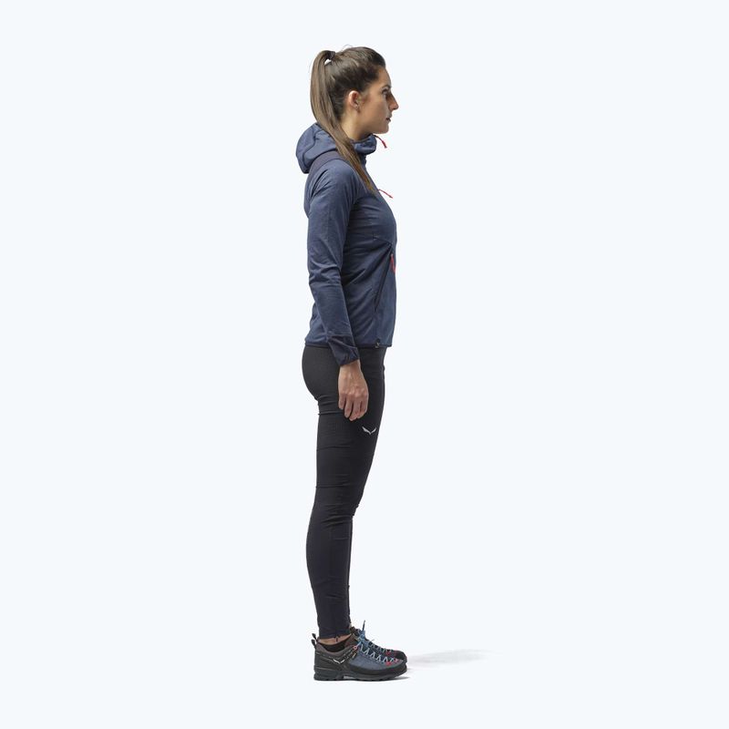 Giacca da trekking da donna Salewa Agner Hybrid PL/DST FZ Hoody navy blazer melange 4