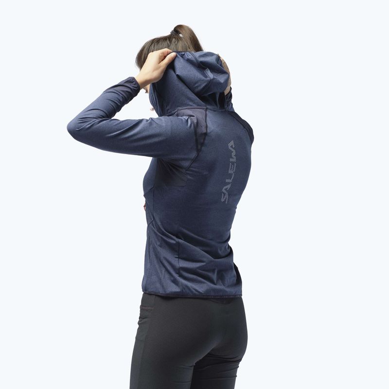 Giacca da trekking da donna Salewa Agner Hybrid PL/DST FZ Hoody navy blazer melange 6
