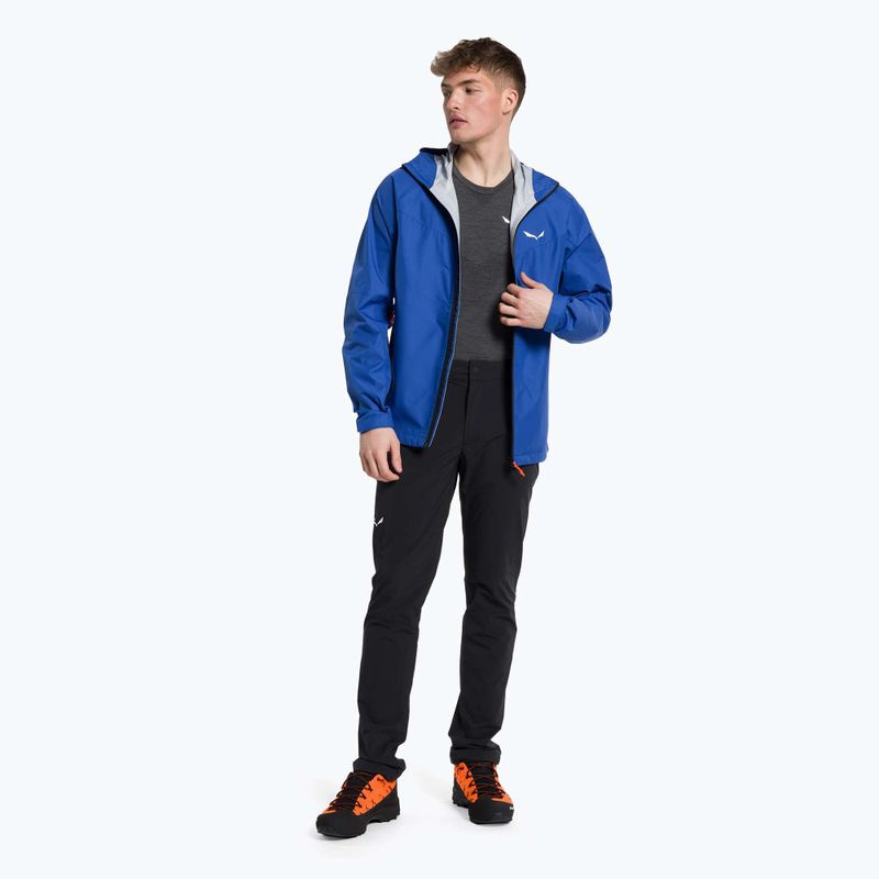 Giacca da pioggia Salewa da uomo Puez Aqua 3 PTX electric/nero out 2