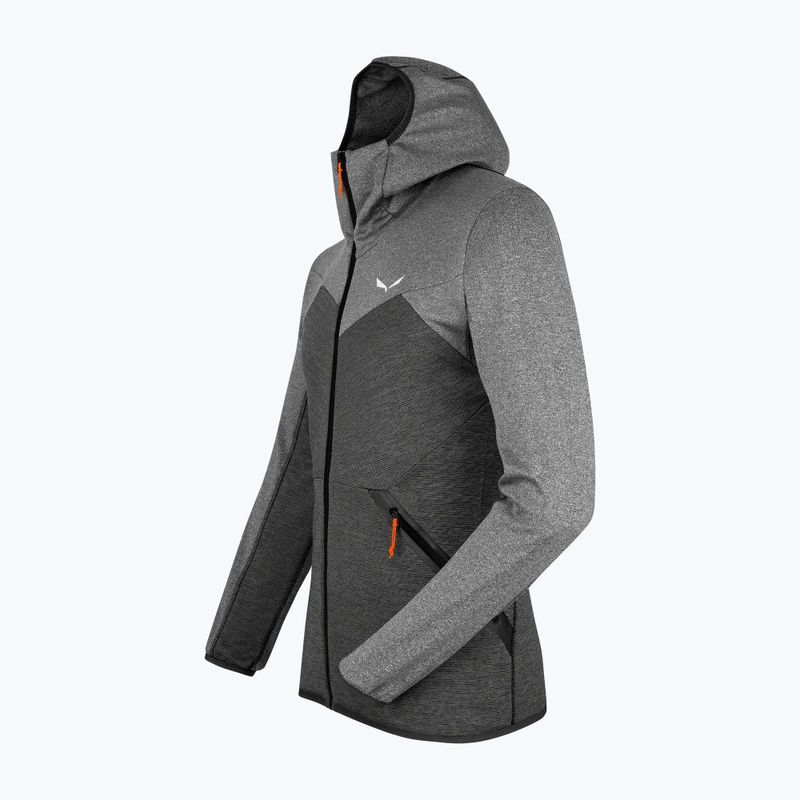 Felpa trekking uomo Salewa Puez Melange PL FZ Hoody nero melange 4