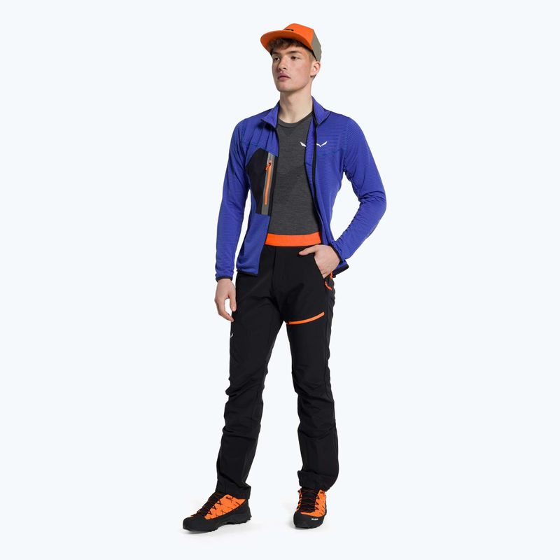 Felpa trekking da uomo Salewa Pedroc electric melange 2
