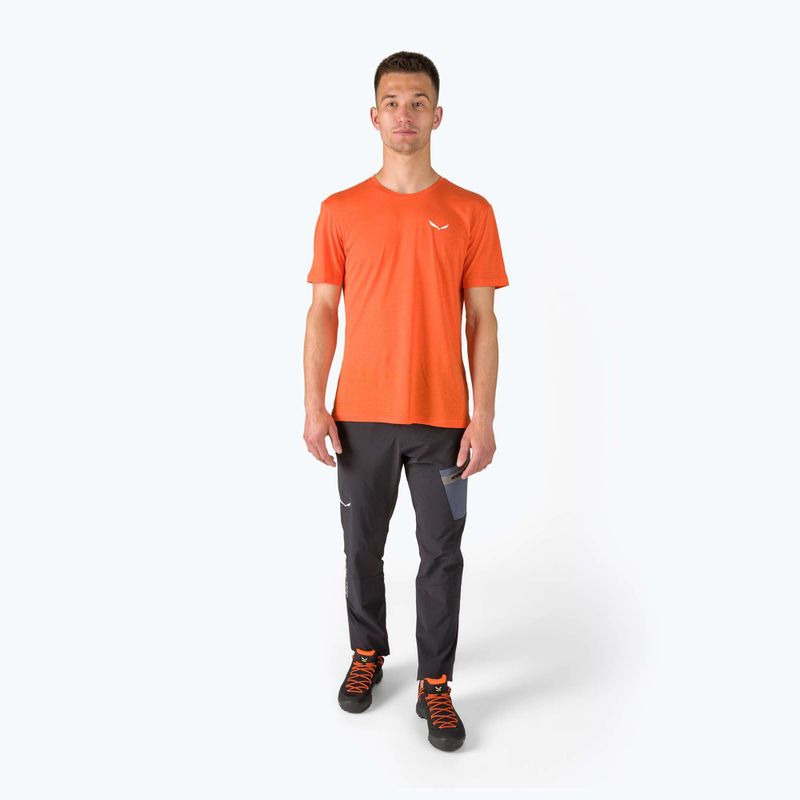 Camicia da trekking Salewa Alpine Hemp Logo rosso/arancione da uomo 2