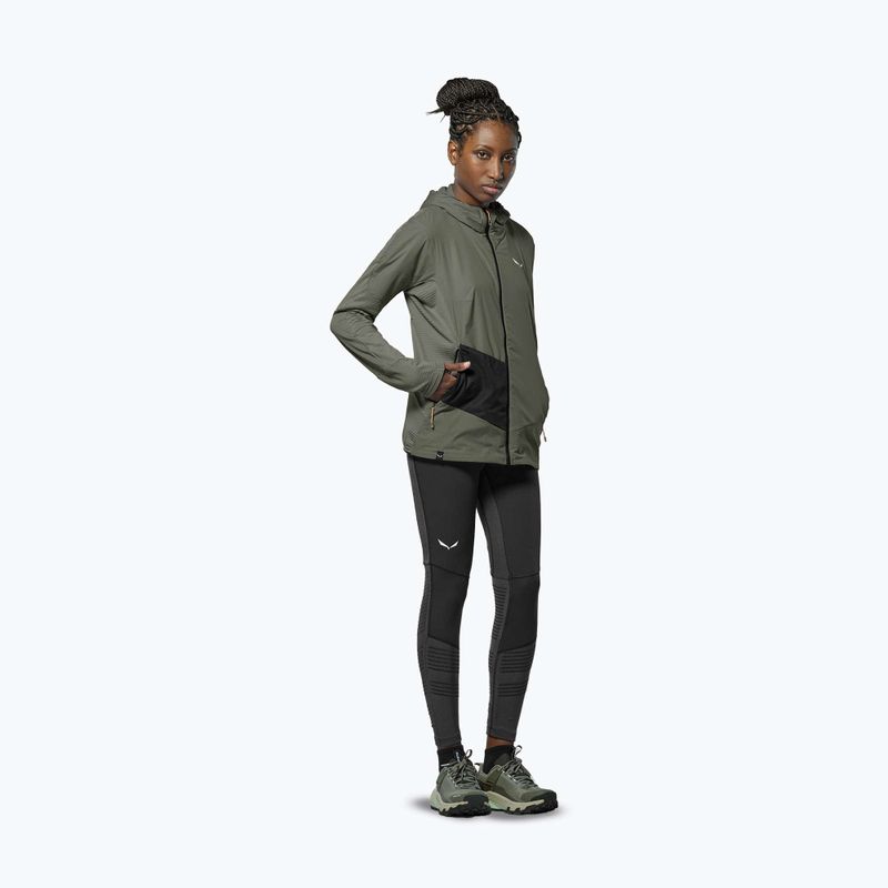 Giacca antivento donna Salewa Pedroc Polarlite Wind Hood faded green 2