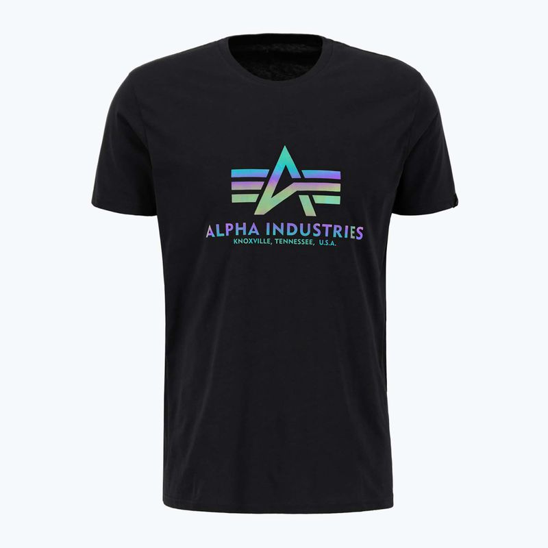 Maglietta Alpha Industries Basic Rainbow Reflective da uomo, nero 4