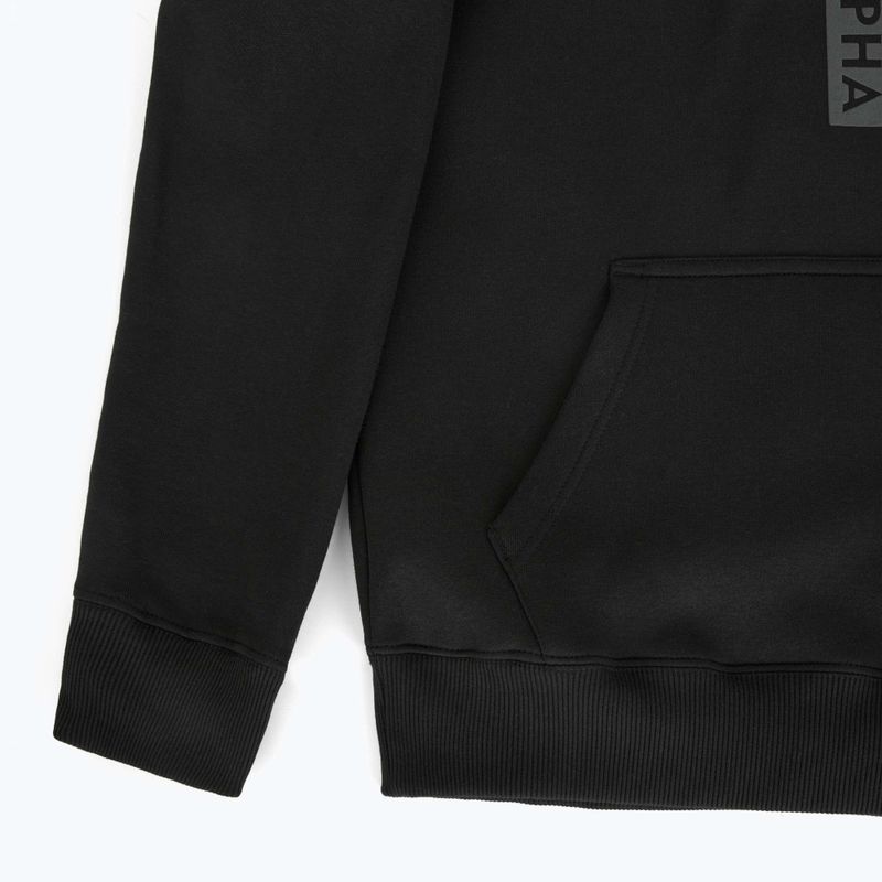 Alpha Industries Uomo Felpa con cappuccio con stampa a sbuffo, nero 9
