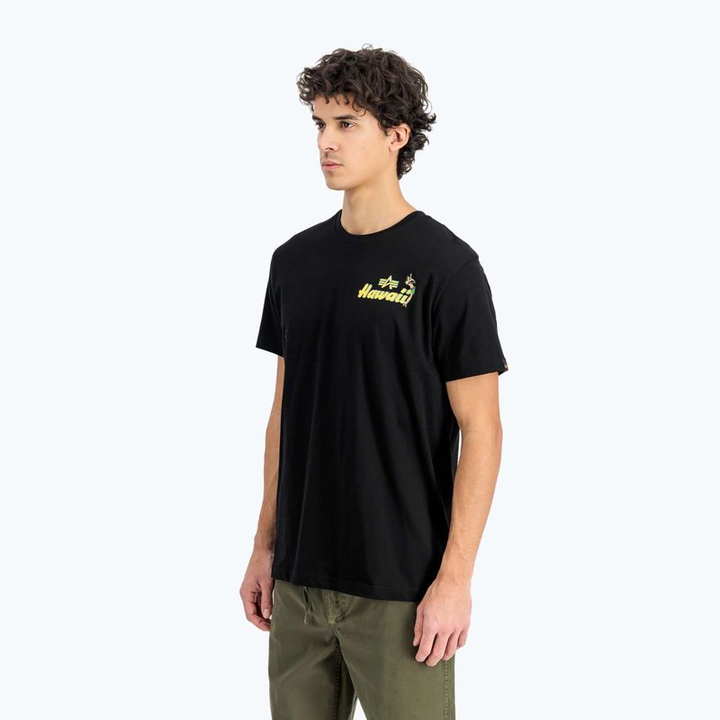 Alpha Industries - T-shirt da uomo con stampa posteriore Pearl Harbor - nero 4
