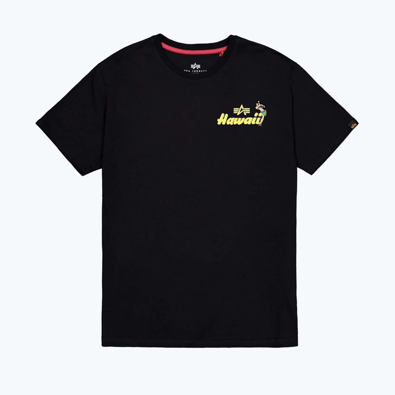 Alpha Industries - T-shirt da uomo con stampa posteriore Pearl Harbor - nero 7