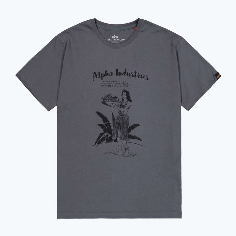 Maglietta Alpha Industries da uomo Hawaii grigio vintage 7