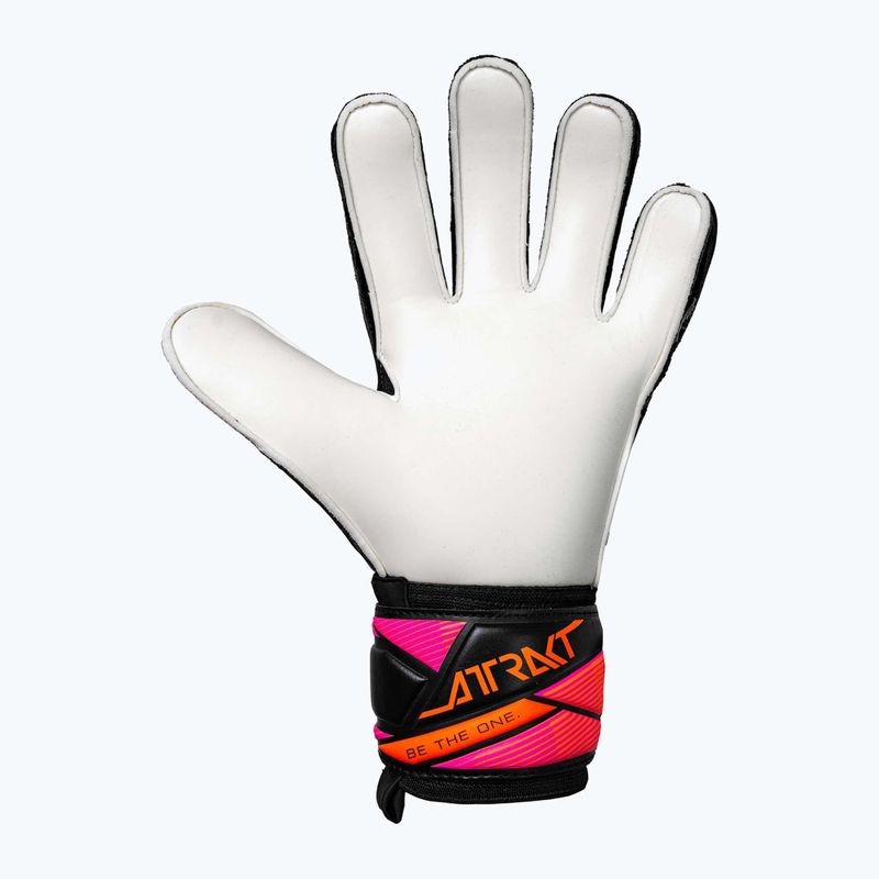 Guanti da portiere Reusch Attrakt Solid black/aqua blue/shocking orange 3