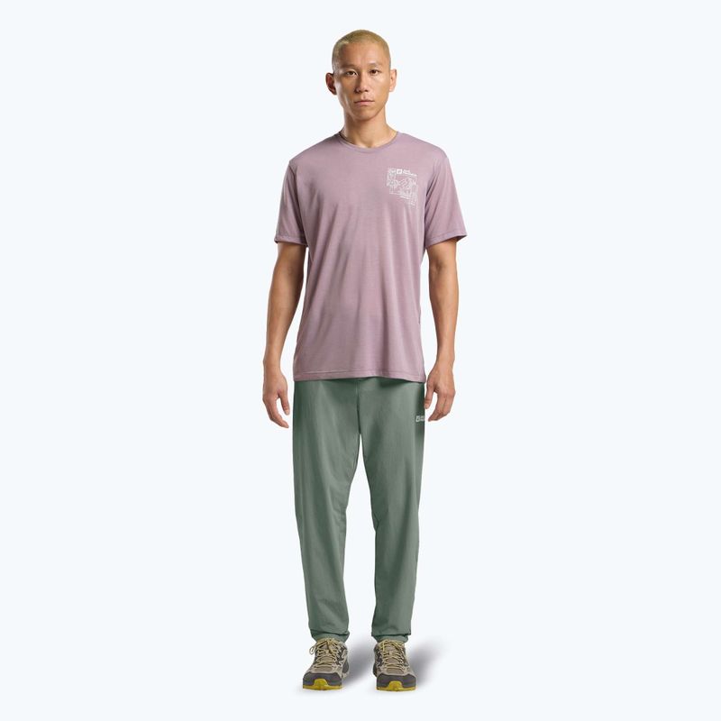 Pantaloni da trekking Jack Wolfskin da uomo Hikeout verde ardesia 2
