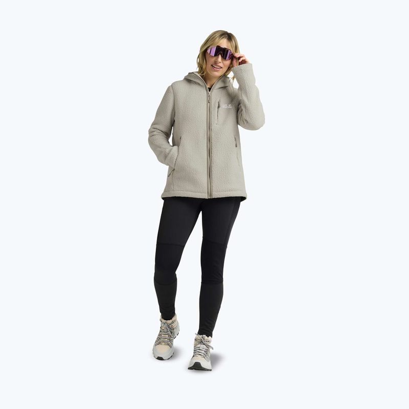 Pile donna Jack Wolfskin Cradle Mountain Full Zip colore sabbia chiaro 2