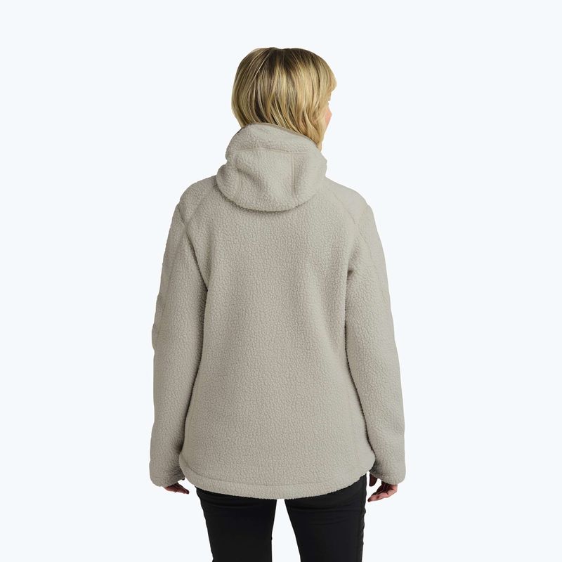 Pile donna Jack Wolfskin Cradle Mountain Full Zip colore sabbia chiaro 3