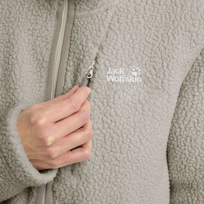 Pile donna Jack Wolfskin Cradle Mountain Full Zip colore sabbia chiaro 5