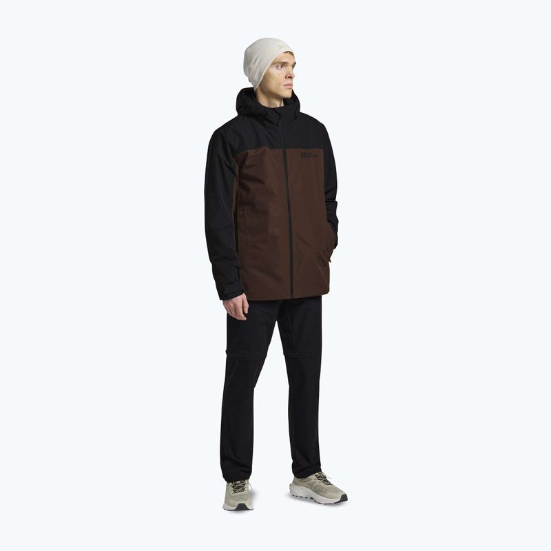 Giacca 3in1 da uomo Jack Wolfskin Taubenberg 3In1 hot choc 2