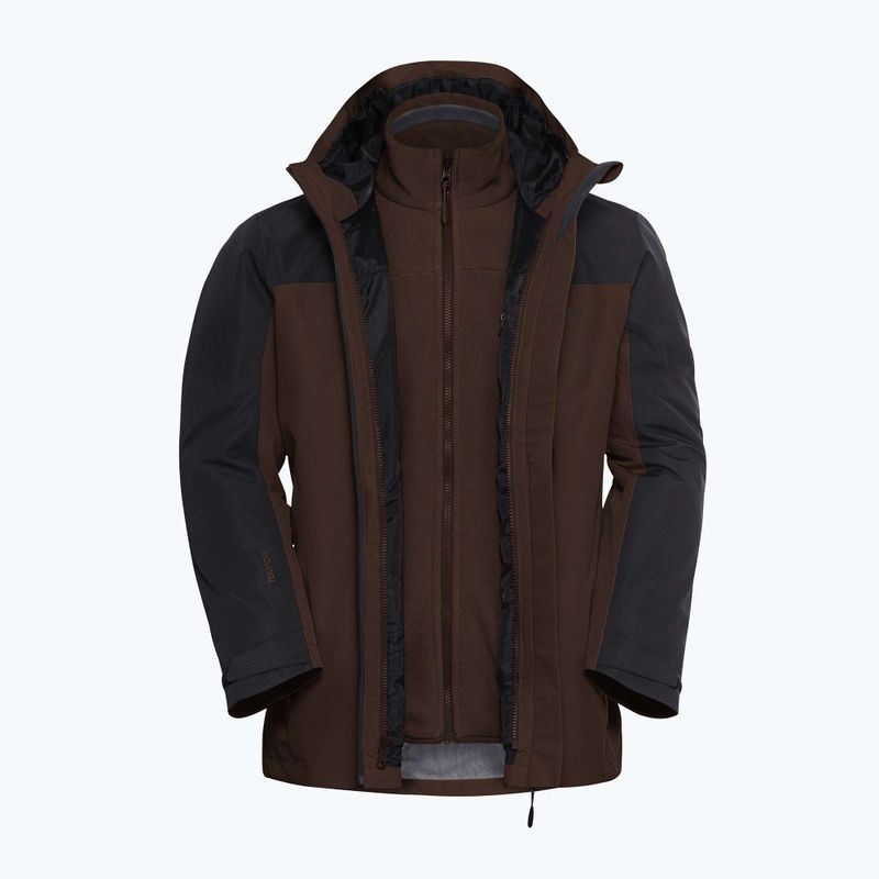 Giacca 3in1 da uomo Jack Wolfskin Taubenberg 3In1 hot choc 12