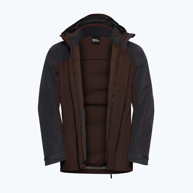Giacca 3in1 da uomo Jack Wolfskin Taubenberg 3In1 hot choc 13