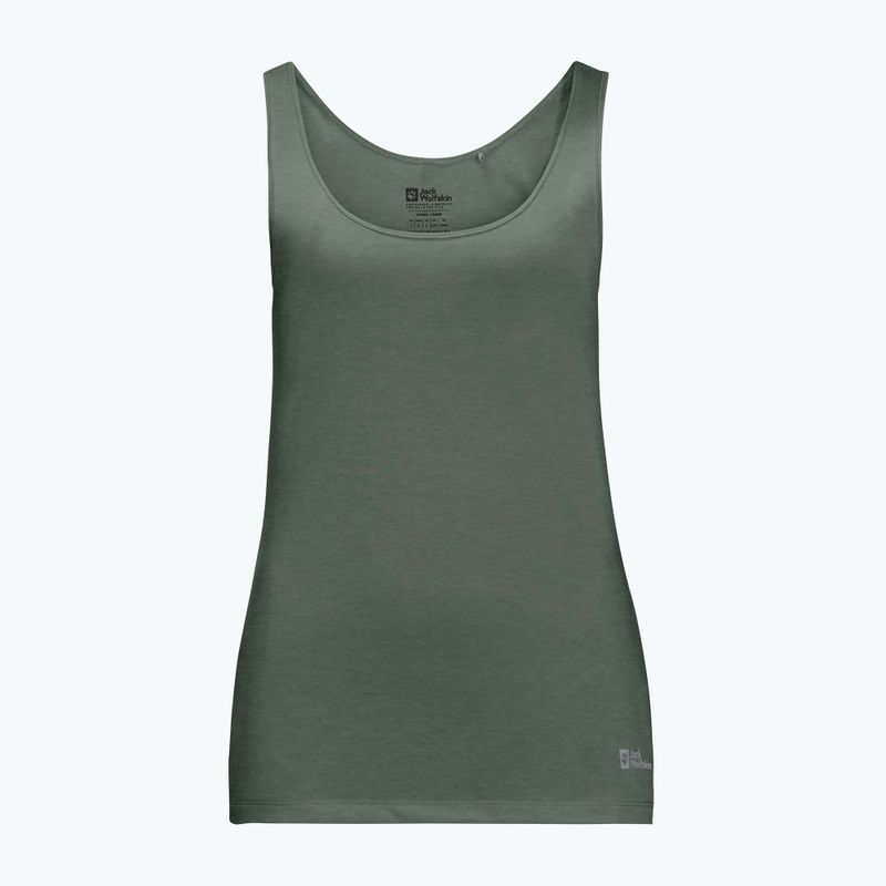 Maglietta da trekking Jack Wolfskin donna Pack & Go Tank verde picnic 3
