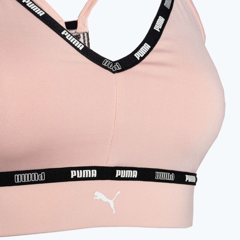 Reggiseno fitness PUMA Low Impact Strong Strappy rosa polvere 3