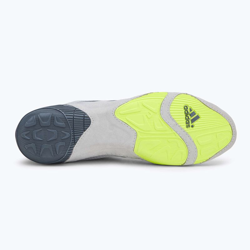 Uomo adidas Adizero squadra grigio chiaro / squadra onix / squadra sollar giallo 2 scarpe da boxe 4