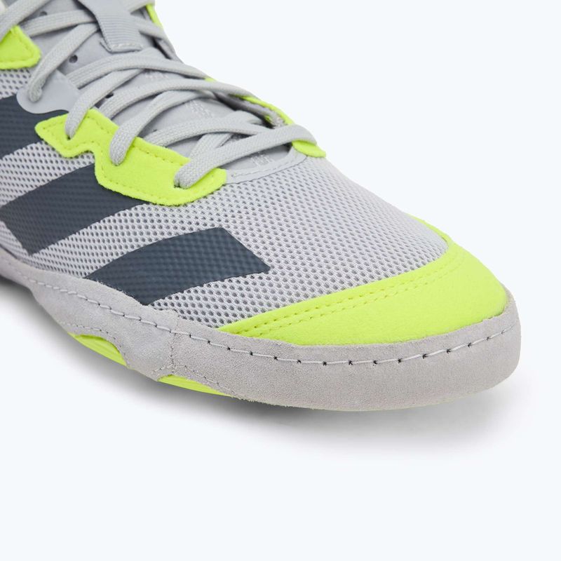 Uomo adidas Adizero squadra grigio chiaro / squadra onix / squadra sollar giallo 2 scarpe da boxe 7