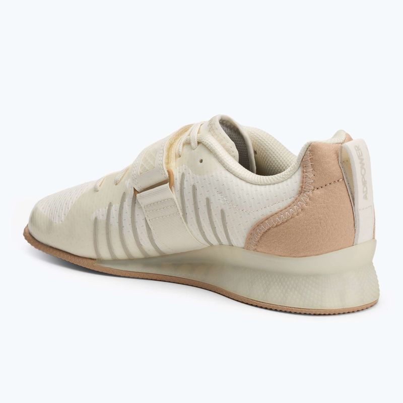adidas Adipower Weightlifting III scarpa da sollevamento pesi bianco sporco 3