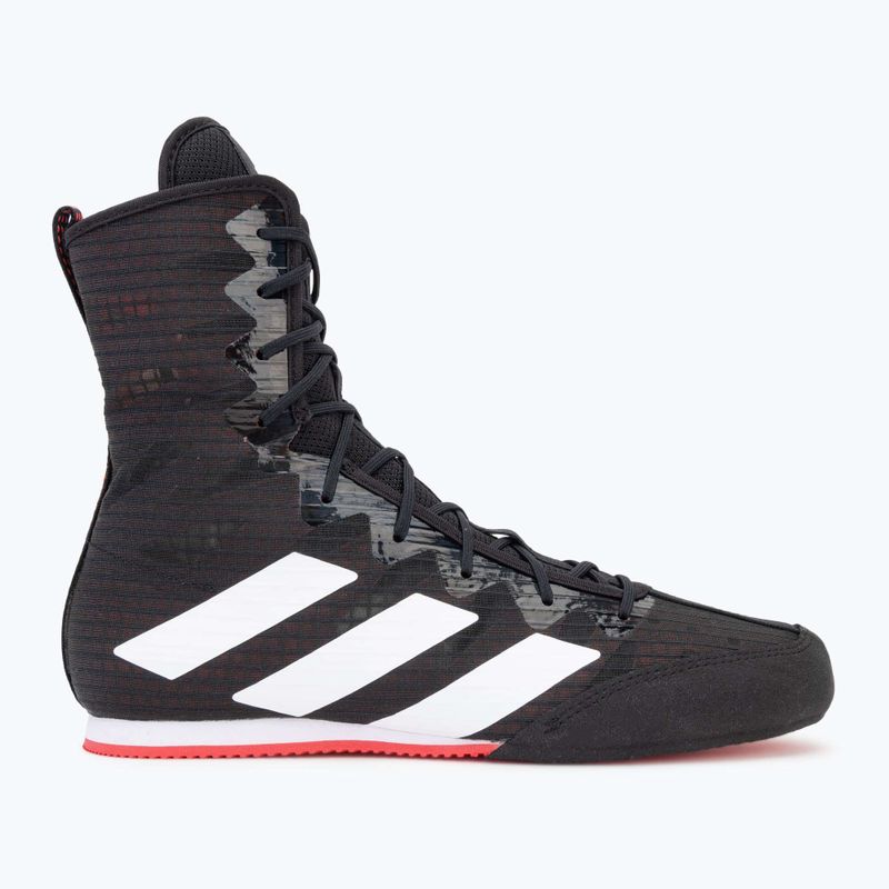 adidas Box Hog 4 nucleo nero / nuvola bianca / rubino puro scarpe da boxe 2