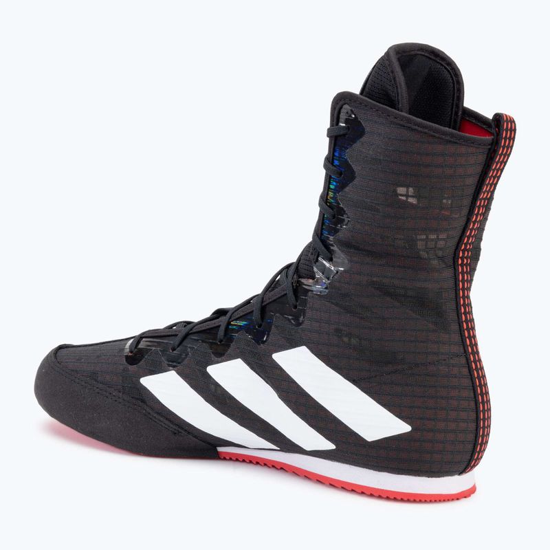 adidas Box Hog 4 nucleo nero / nuvola bianca / rubino puro scarpe da boxe 3