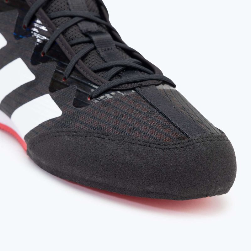 adidas Box Hog 4 nucleo nero / nuvola bianca / rubino puro scarpe da boxe 7