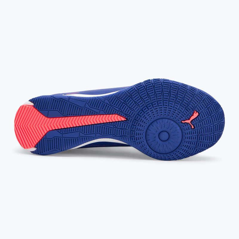 Scarpe da calcio PUMA Ultra 5 Match It + Mid Jr da bambino lapislazzuli/puma bianco/tramonto 4