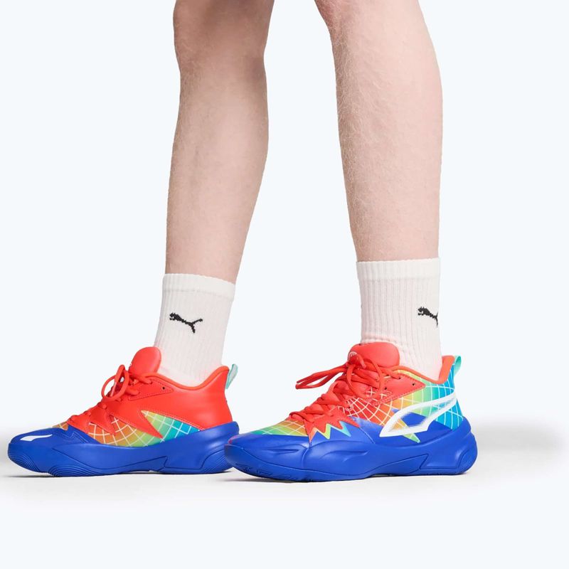PUMA Genetics Marcus Smart scarpe da basket uomo royal sapphire/red blast 4