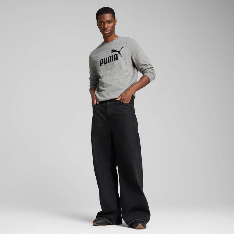 Felpa da uomo PUMA ESS No. 1 Logo Crew TR grigio erica medio 5