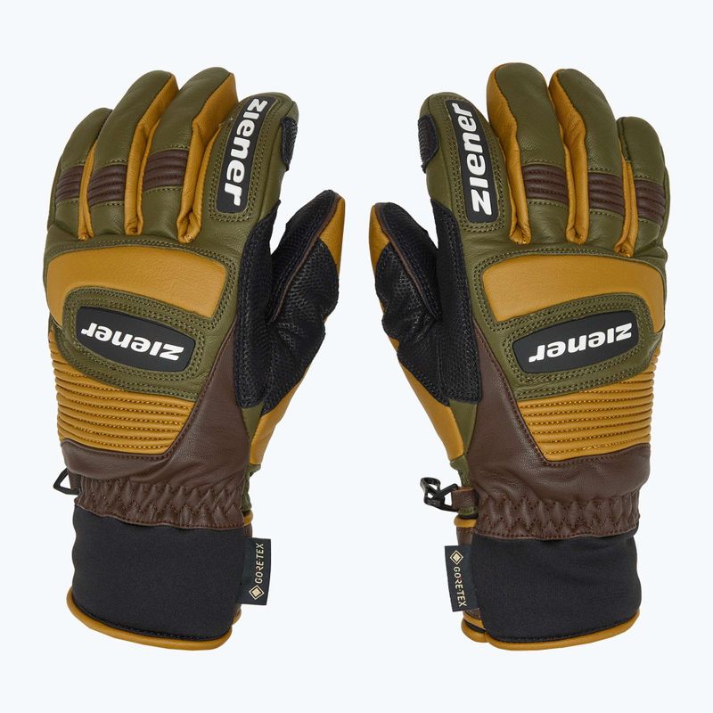 Guanto da sci da uomo ZIENER Guard GTX + Gore Grip PR alpine scuro/marrone 4