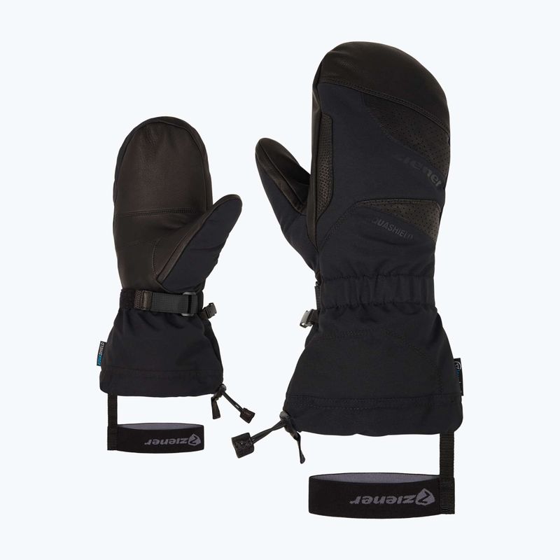 Guanto da sci da uomo ZIENER Gaikus Aquashield AW nero alpino 8