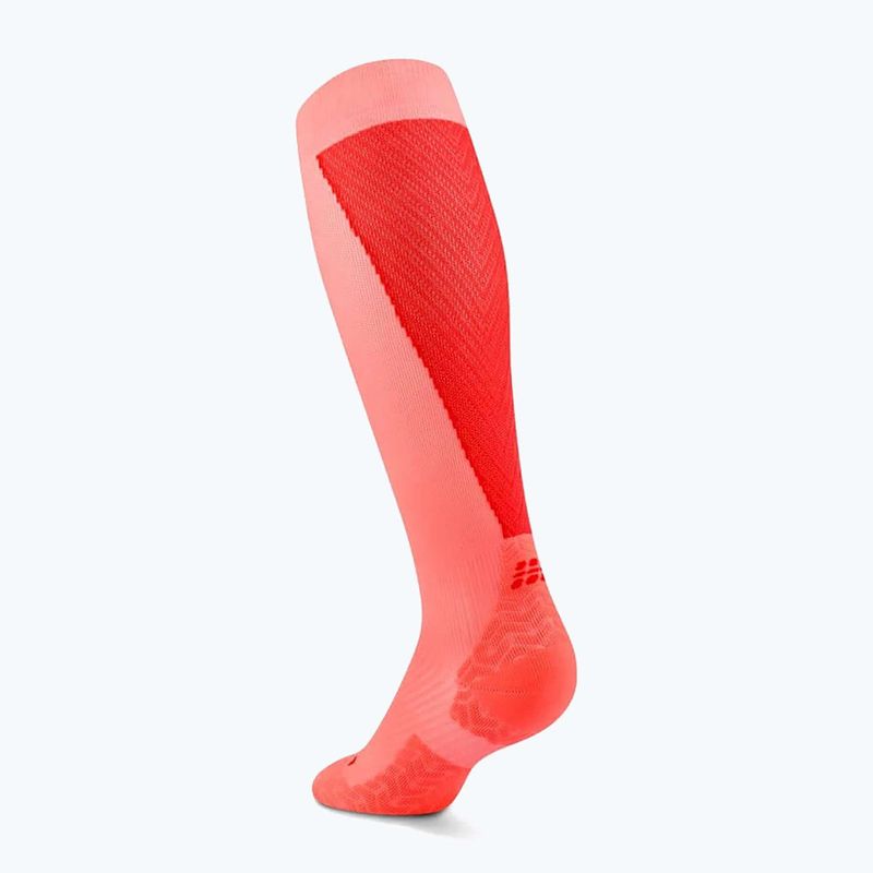 Calzini da uomo CEP Ultralight Tall 4.0 neon coral/red 3