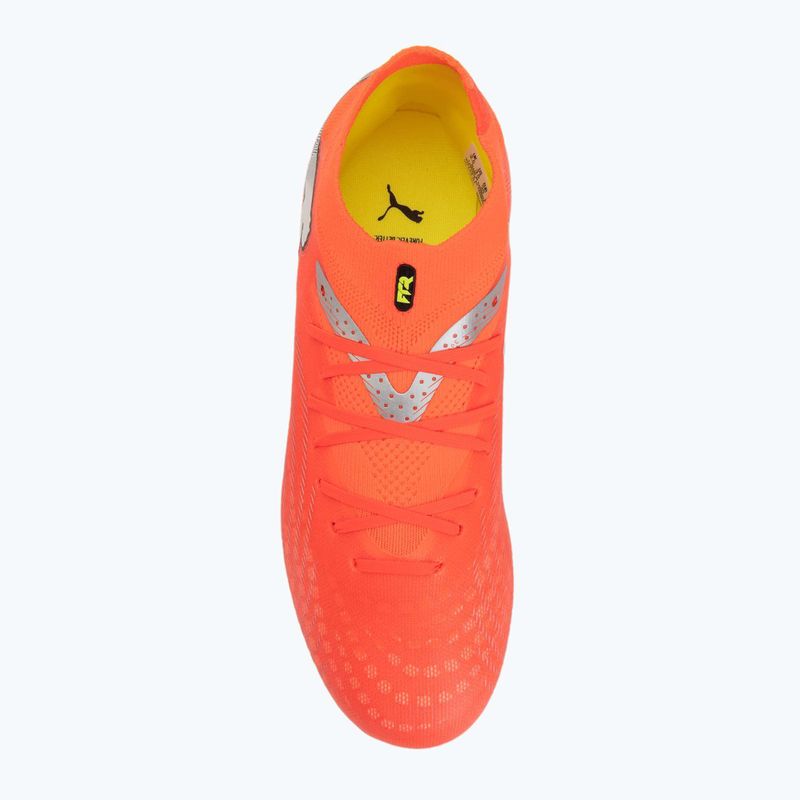 Scarpe da calcio junior PUMA Future 9 Pro FG/AG Jr glowing red/puma white/puma black/puma silver 5