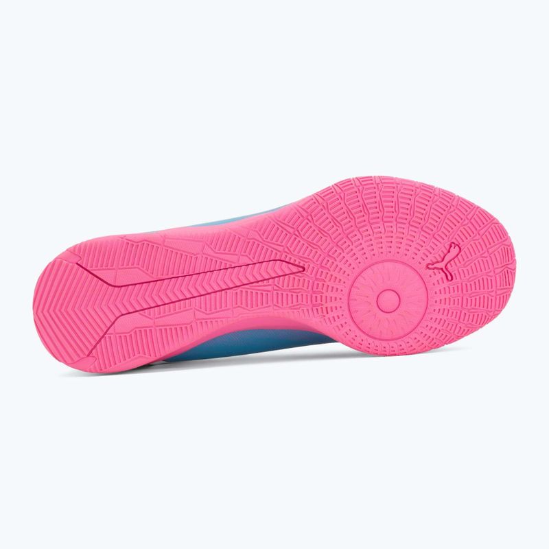 Scarpe da calcio per bambini PUMA Ultra 6 Play It Jr poison pink/puma wht/sun stream/bright aqua/puma blk 4