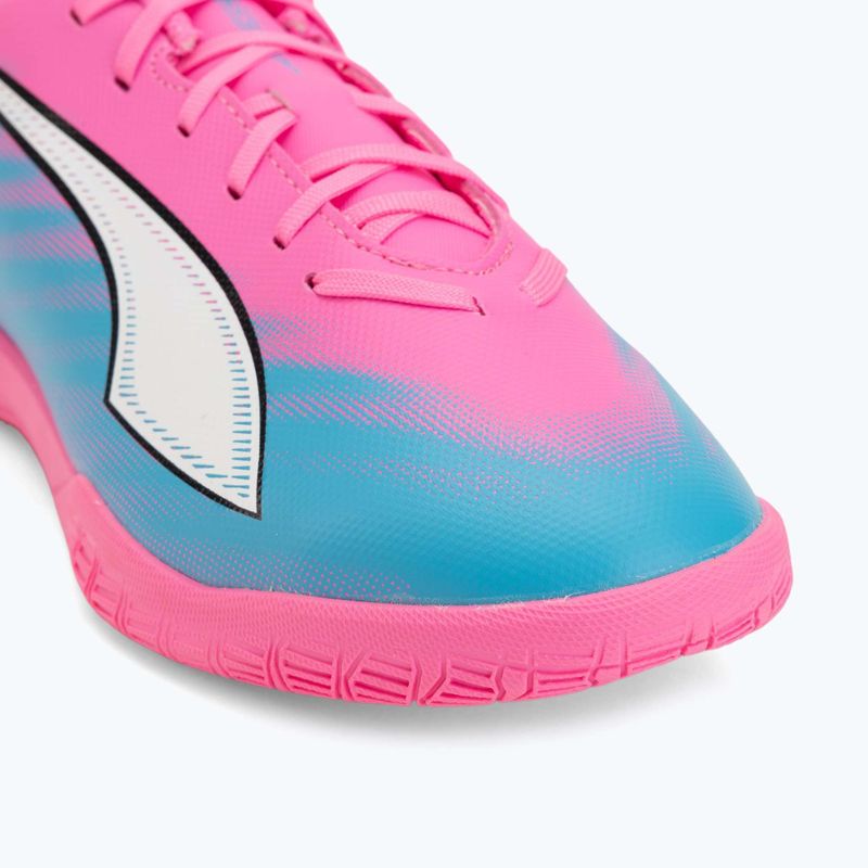 Scarpe da calcio per bambini PUMA Ultra 6 Play It Jr poison pink/puma wht/sun stream/bright aqua/puma blk 7