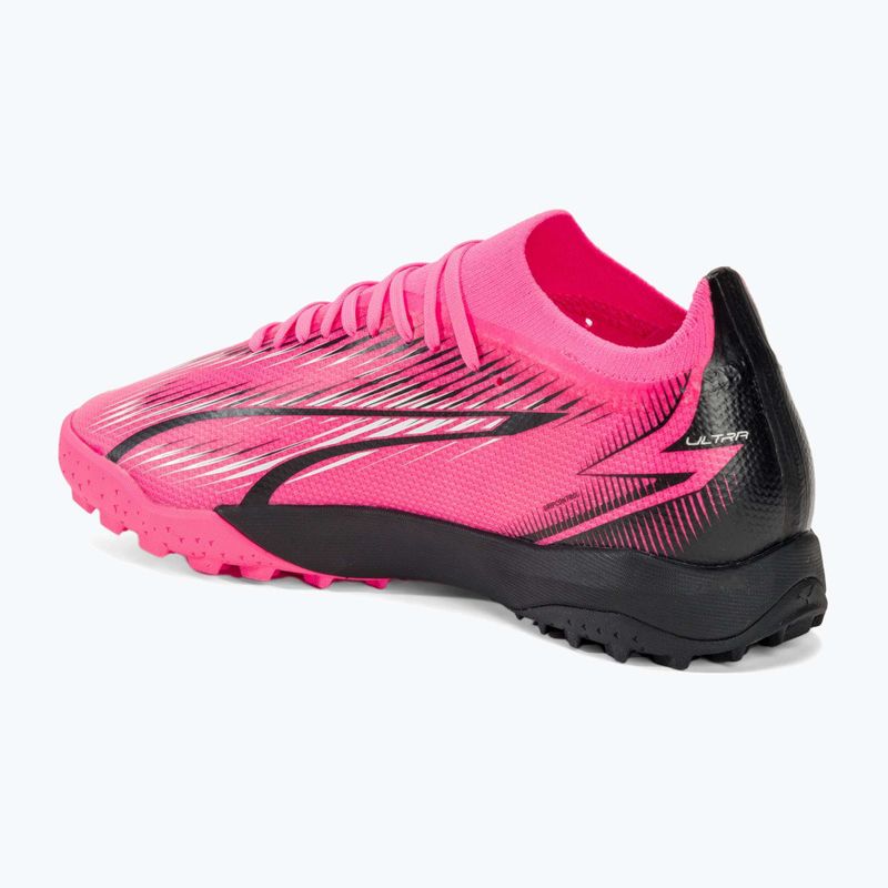 Scarpe da calcio PUMA Ultra Match TT rosa velenoso/puma bianco/puma nero 3