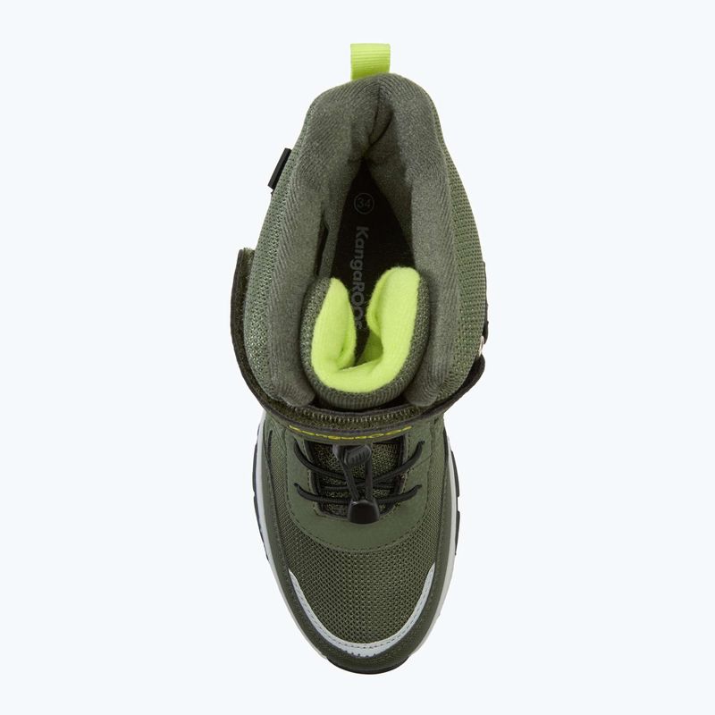 KangaROOS K-MJ Edison EV RTX SL oliva / limetta dino junior stivali da neve 5