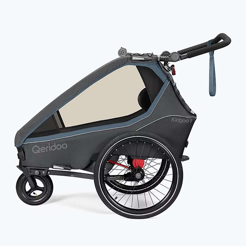 Qeridoo Kidgoo 1 rimorchio per bicicletta blu scuro/azzurro 2