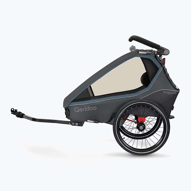 Qeridoo Kidgoo 1 rimorchio per bicicletta blu scuro/azzurro 3