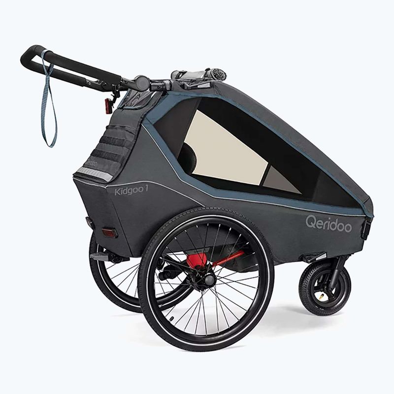 Qeridoo Kidgoo 1 rimorchio per bicicletta blu scuro/azzurro 4