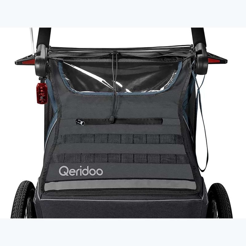 Qeridoo Kidgoo 1 rimorchio per bicicletta blu scuro/azzurro 5