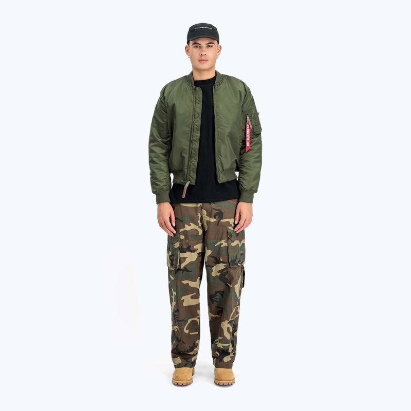 Alpha Industries MA-1 VF 59 Vintage Fit Bomber giacca da uomo verde scuro 2